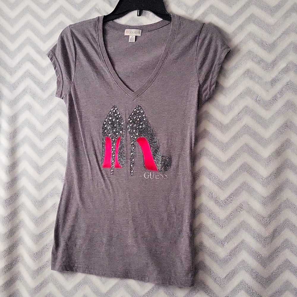 Guess Los Angeles Y2k diamond fitted Baby tee shirt - Picture 2 of 6